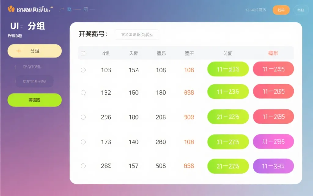 开奖号码分组高亮设计